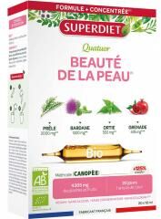 Superdiet Quatuor Beauté de la Peau Bio 20 Ampoules - Boîte 20 ampoules de 15 ml