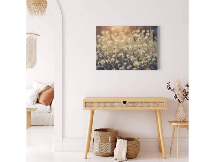 Impression sur toile Mexican Daisy Polyester PVC / Épicéa Beige 70 x 50cm