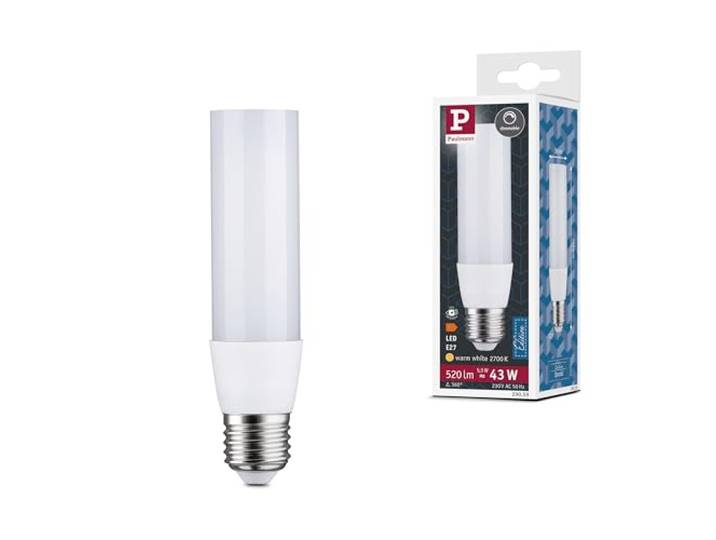 Paulmann 29059 Standard 230V LED Deco Pipe GU10 230V 5,5W 520lm dimmbar 38mm Satin Kunststoff 2700K - Warmweiß