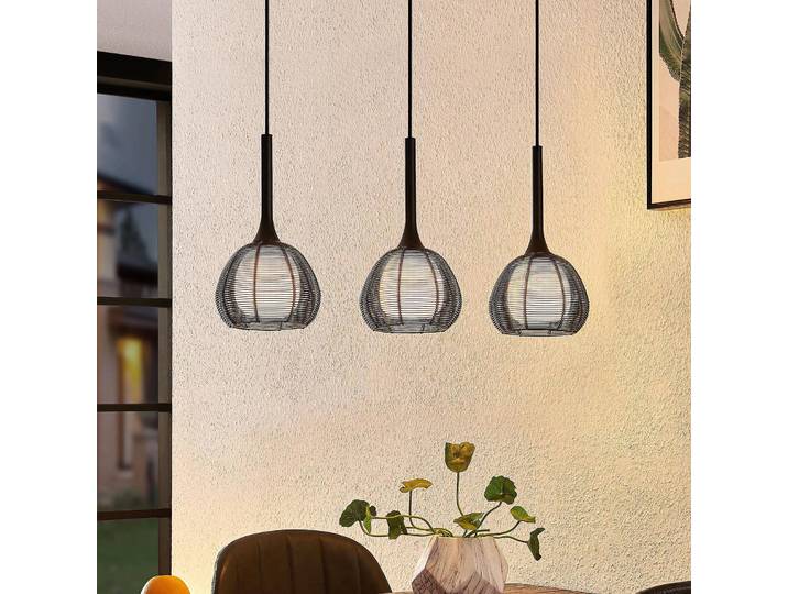 Hängeleuchte Tetira Lucande, dimmbar, schwarz, für Wohn- / Esszimmer, Metall, Modern