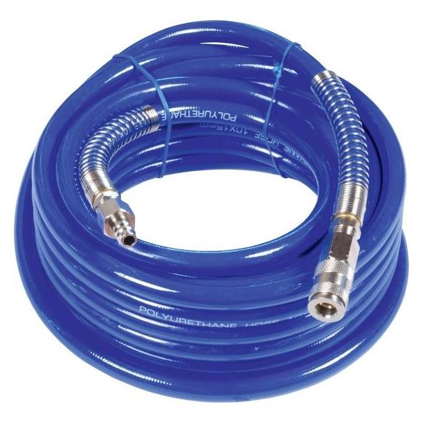 Elmag Druckluftschlauch Set PU 10m mit Kupplung und Tülle 8x12mm (42110)