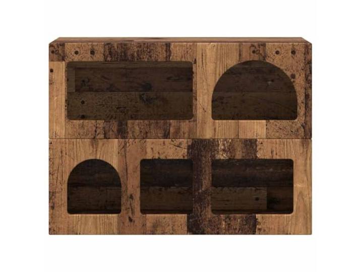 GKMBCVDFR Sideboard ELST Altholz 80,5 x 35 x 59 cm Holzwerkstoff Moderner Stauraum, Mehrere Regale, Robust, Vielseitig für Esszimmer, Wohnzimmer, Flur