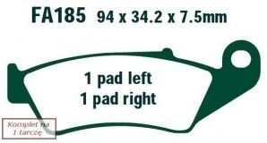 EBC Brakes FA185TT Brake pad set