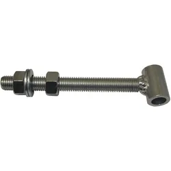 Sonneck, Zubehör Türbeschlag, Durchschraubband-Flügelteil, Bandrollen ø 24 mm, M 16x150, Edelstahl-Effekt