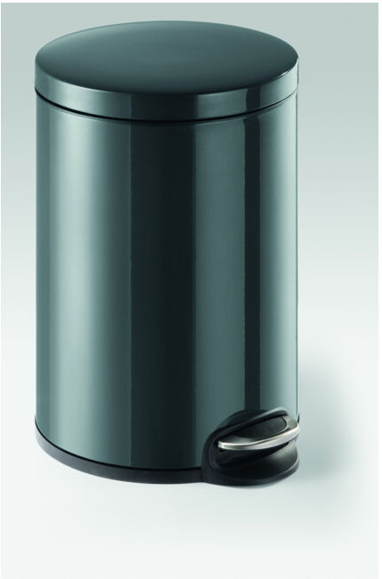 DURABLE Seau à pédale métal 20L rond anthracite (341258)