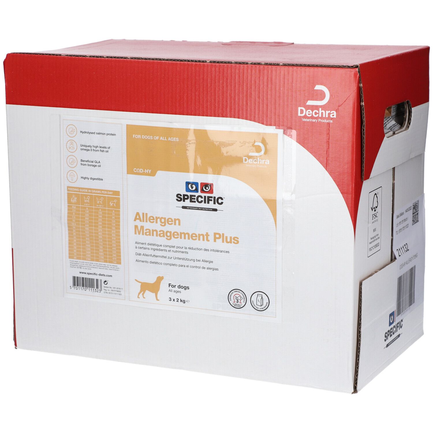 Specific Cod-Hy Allergy Management 3x2kg 3x2 kg Pellets