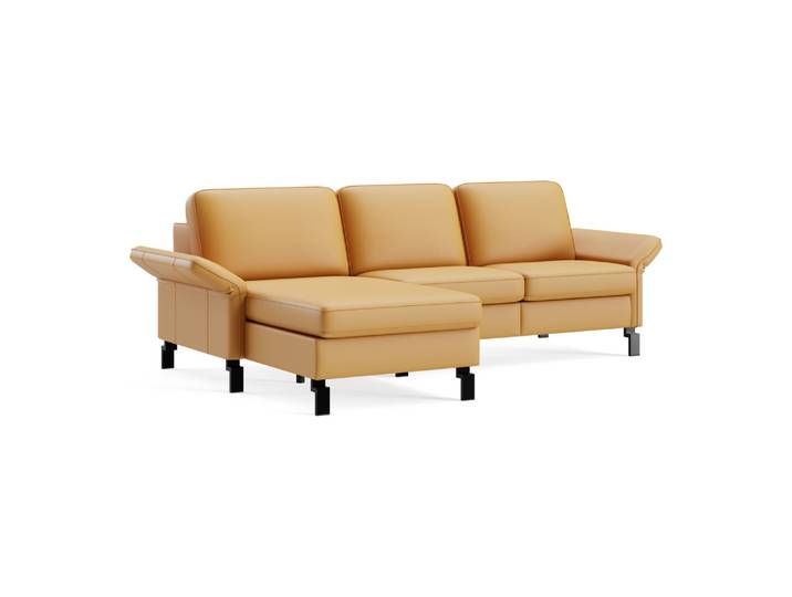 Ecksofa Classica-8011, Johann Jakob, kat. j, mercury curcuma, Leder
