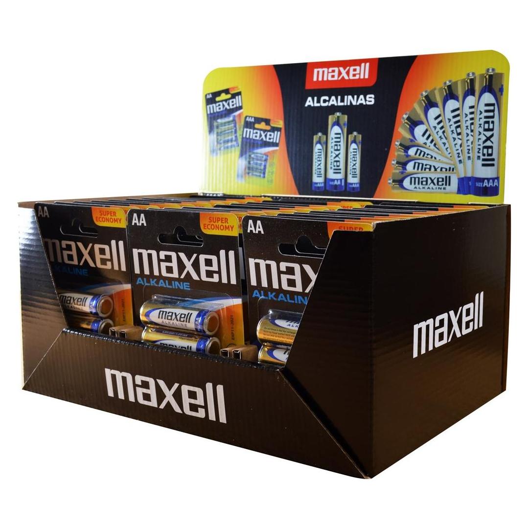 Maxell Alkaline LR6 AA 4er-Pack Display (30 Blisterpackungen/120 Batterien) (30 Stk., AA) (LR6 DISPLAY)