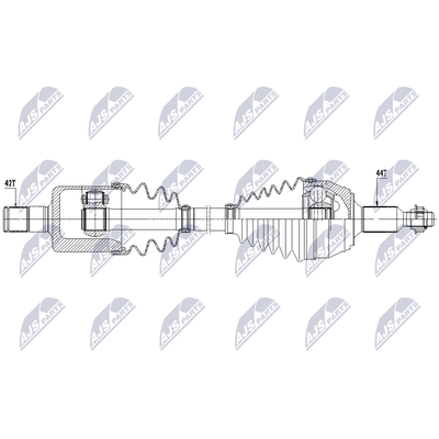 NTY Antriebswelle NPW-VW-242 Vorderachse links für VW