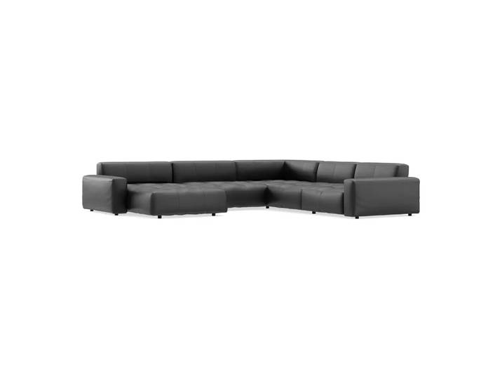 Ecksofa Pensacola 2.0, Edition, kat. d, life line schwarz, Leder