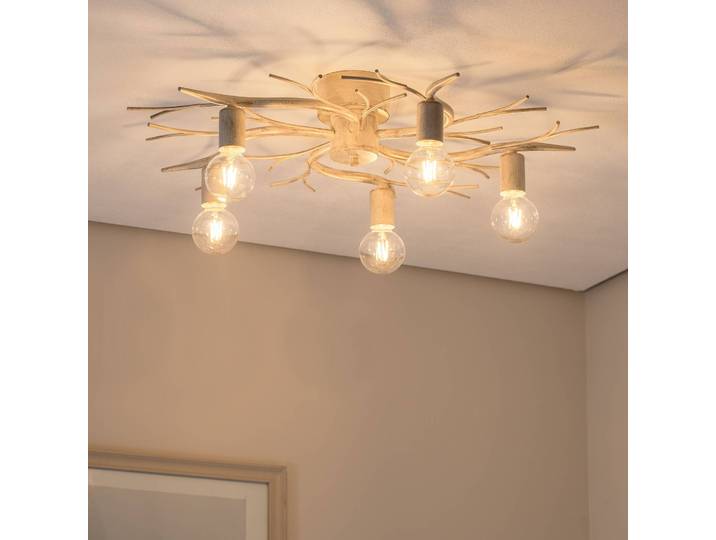Wandleuchte Xavier Luminex, dimmbar, weiß / opal, für Wohn- / Esszimmer, Metall, Florentiner