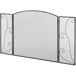 KAMINGITTER, für Wohnzimmer, Metall, Schwarz 132,5 x 76,5cm