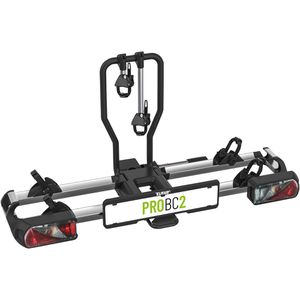 EUFAB Fahrradträger 11600, ProBC2, für Anhängerkupplung, 2 Fahrräder / 2 E-Bikes, faltbar, abklappbar & abschließbar