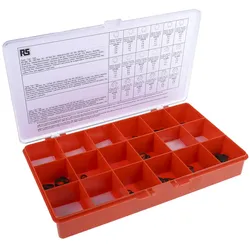 RS PRO, Muttern + Unterlegscheiben, Federringsortiment brüniert bis 10mm