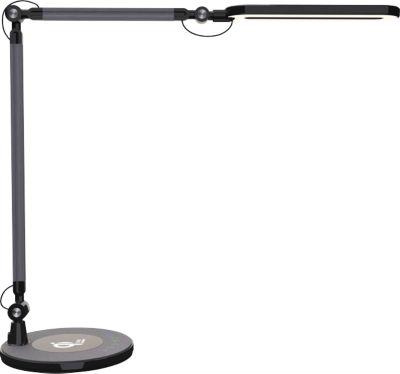 Maul LED-Tischleuchte MAULmarino color vario, 501 lm, 2800-6100 K, dimmbar, neigbar, Qi-Ladefunktion, Aluminium/Kunststoff, silber