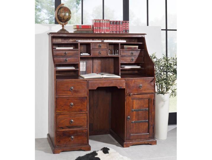 Secrétaire 128x58 Acacia laqué Nougat OXFORD #516