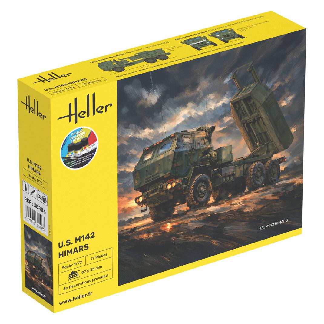 Heller STARTER KIT U.S. M142 HIMARS (High Mobility Artillery Rocket System) (35806)