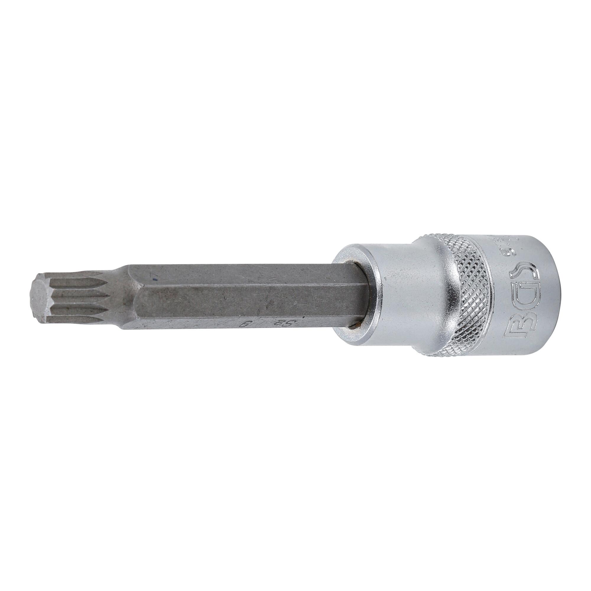 BGS Bit-Einsatz 5184-M9, Länge 100 mm, Antrieb Innenvierkant 12,5 mm (1/2"), Innenvielzahn (für XZN) M9 ; BGS technic)
