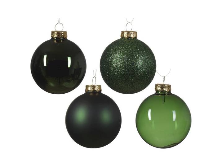 Christbaumkugel-Set, Kieferfarben, 7.00x7.00x7.00 cm, Dekoration, Weihnachtsdekoration, Christbaumschmuck, Weihnachtskugeln