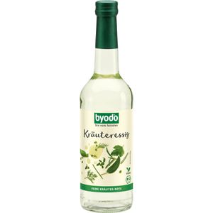 Byodo Tafelessig Kräuter, aus Branntwein, 5% Säure, BIO, mit ausgewählten Kräutern, in der Flasche, 0,5 Liter