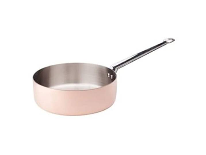 Pentole Agnelli Linie Cooper 3 Induktion Stielkasserolle Induktion mit 1 Griff 20 cm Silber/schwarz