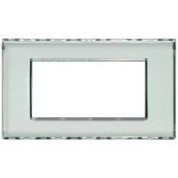Legrand LND4804KR Abdeckrahmen LIVINGLIGHT: 4 Module, Farbe: Kristall