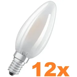 6 x Doppelpack OSRAM LED Classic E14 Kerze RETROFIT MATT 2,5W=25W 2700K warmweißes Licht