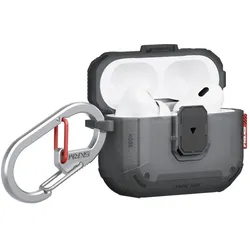 Skinarma Case Mecha LE for AirPods Pro 3 smoke (Kopfhörer Hülle), Kopfhörertasche + Schutzhülle, Grau