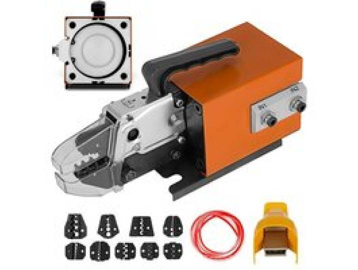 VEVOR Pince à Sertir les Bornes de Fil Am-10 Outil de Sertissage Pneumatique à Air Comprimé jusqu'à 16 mm² avec 10 Jeux de Matrices pour de Nombreux Types de Bornes pour Électricien Entretien Atelier