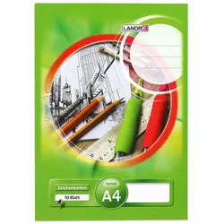 LANDRÉ® Zeichenblock DIN A4, 10 Blatt
