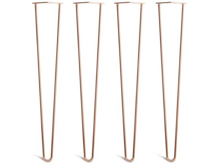 The Hairpin Leg Co. 4X Haarnadel-Tischbeine: Doppel-Schweiß Stahl, Schrauben, Anleitung, Schutzfüße. Klassischer 10mm 2 Stangen Stil. 71cm Kupfer