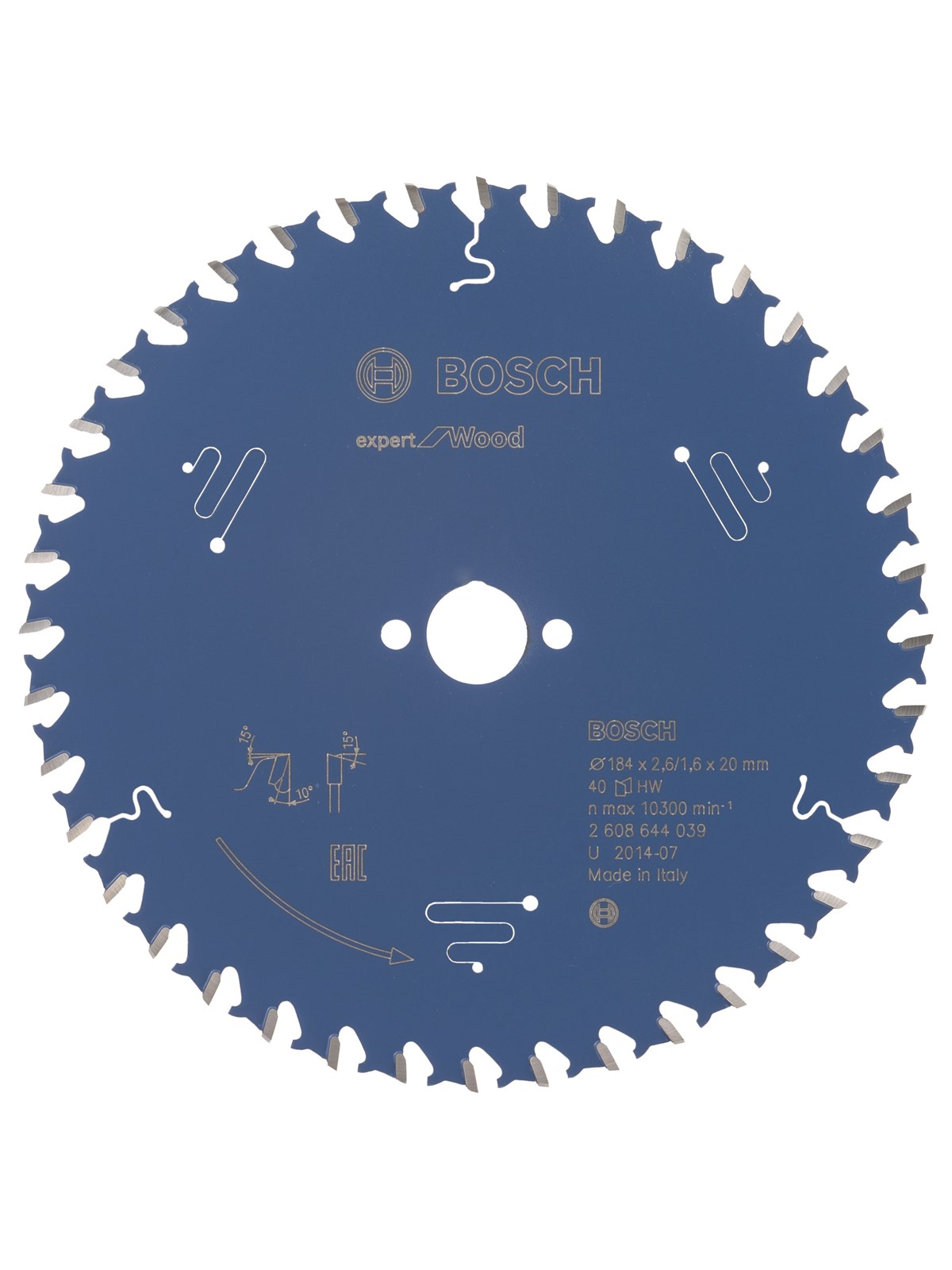 Bosch RUNDSAVKLINGE 184X20X2.6MM 40T EXP WOOD