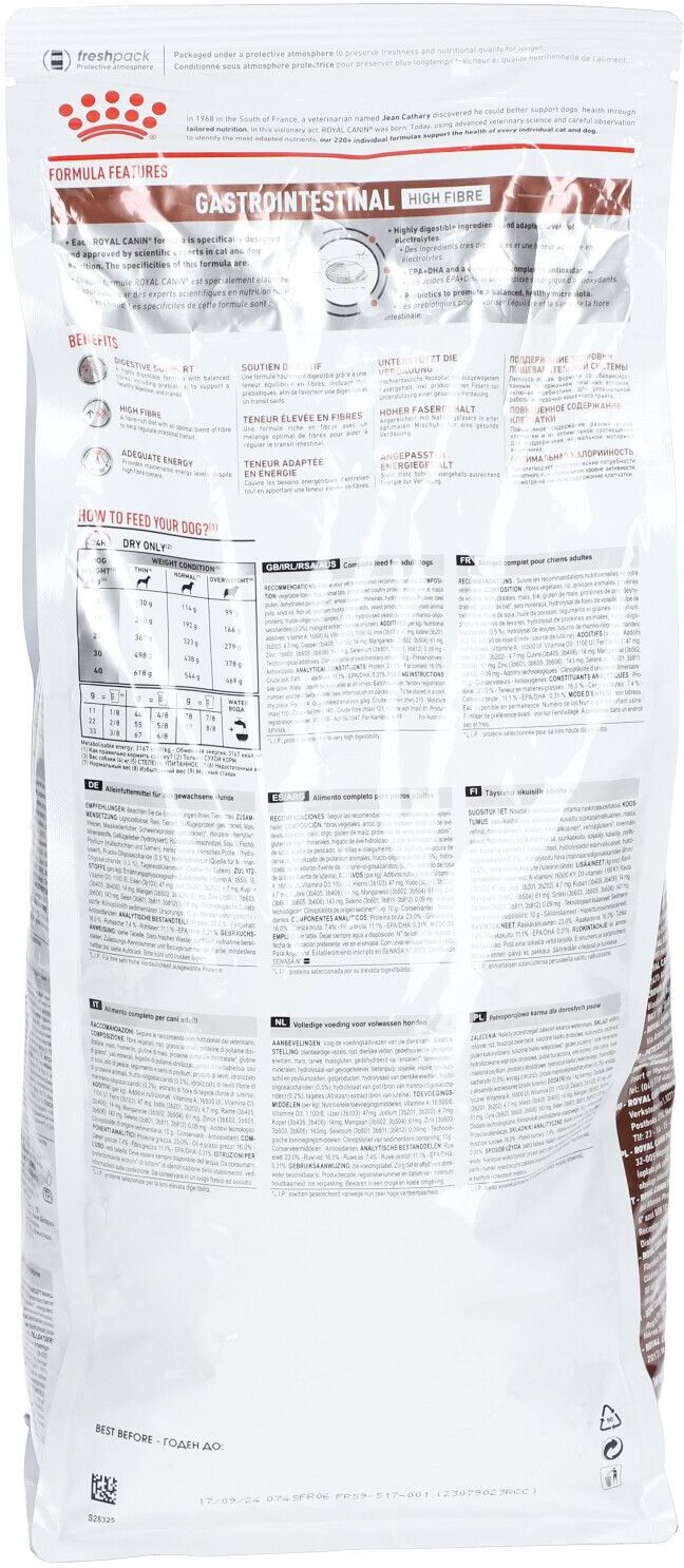 Royal Canin Veterinary Canine Gastrointestinal High Fibre 2000 g Pellets