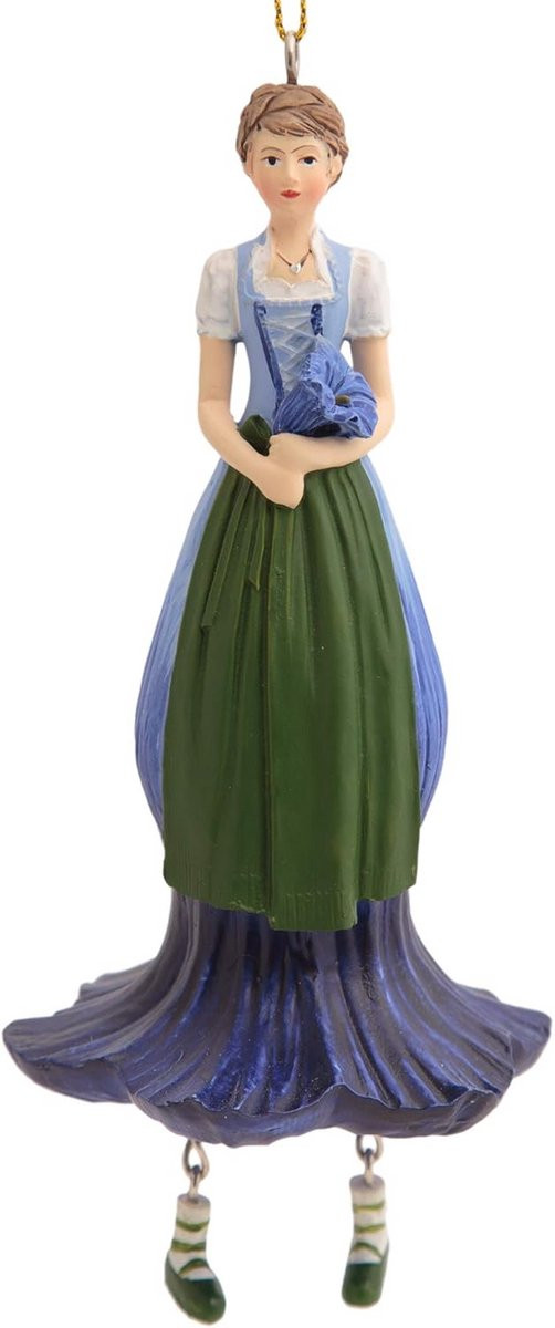 Decoratief Bloemenmeisje Figuur Gentiaan voor Ophangen - Sprookjesachtige Raamdecoratie