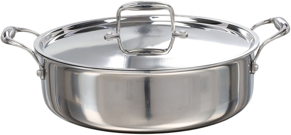 Buckingham Elite Tri-Ply 18/8 Stainless Steel Sauteuse Pan Stainless Steel 4.8 L