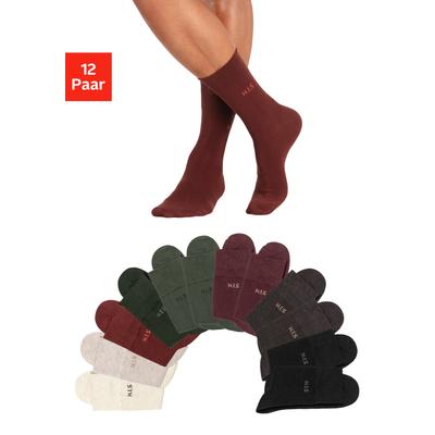 Socken H.I.S "Herren Basic Strümpfe Atmungsaktive Baumwolle, Männersocken Business", Herren, Gr. 47-48, schwarz (2x schwarz, 2x braun, 2x braun meliert, 1x dunkelbeige, meliert, 1x hellbeige, meliert, 1x rost, 2x olive, 1x khaki), Baumwolle,...