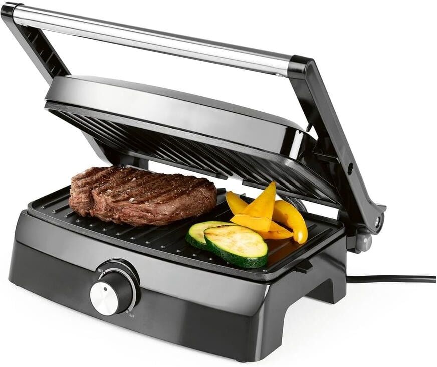 Kontaktgrill GOURMETMAXX "1000 W", schwarz (bunt), Kontaktgrill_Standgrill_Tischgrill_Teppanyakigrill, Kontaktgrill bunt Einheitsgröße