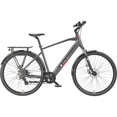 E-Bike TELEFUNKEN "E-Trekking Expedition XT490 Herren" Gr. 52, schwarz (granitgrau, schwarz), Elektrofahrräder, 52cm, 28 Zoll (71,12cm), Pedelec, Elektrofahrrad, Herren, innerhalb StVZO, 28 Zoll