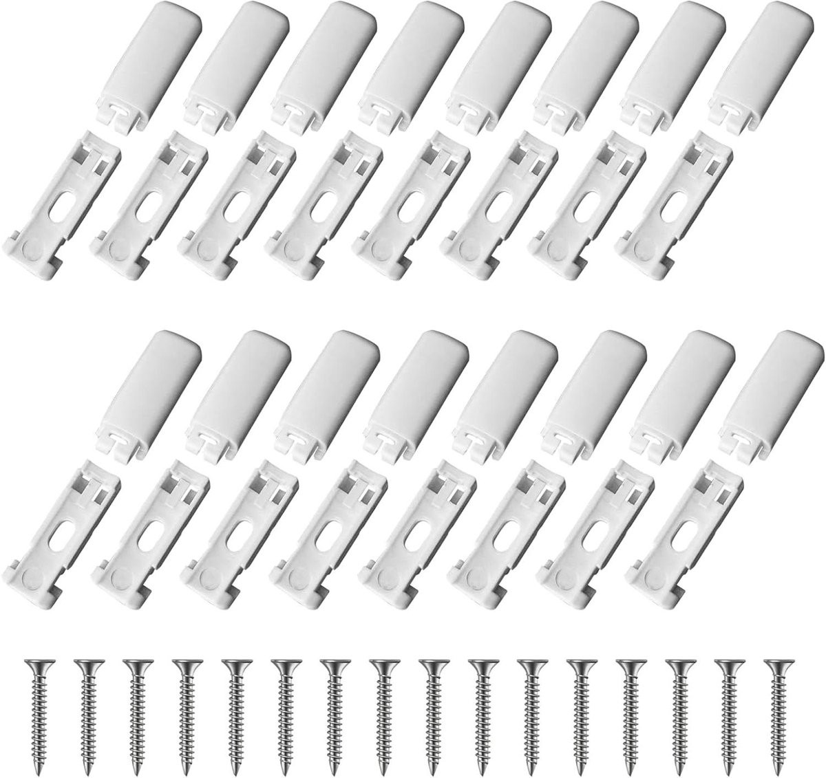 32 stuks Plisségordijn Onderdelen en Accessoires voor Raambekleding Reparatie - Wit
