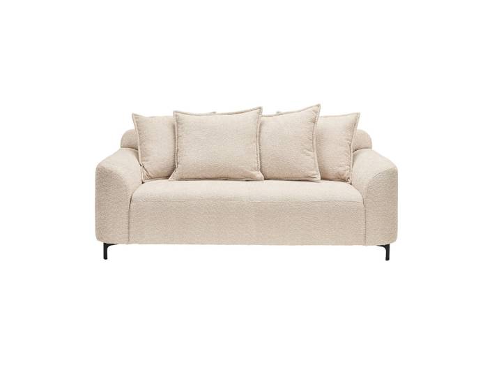 Carryhome 2,5-Sitzer, Beige, Metall, Füllung: Schaumstoff, 200x84x99 cm, Typenauswahl, Hocker erhältlich, Rücken echt, Wohnzimmer, Sofas & Couches, Sofas, 2-Sitzer Sofas