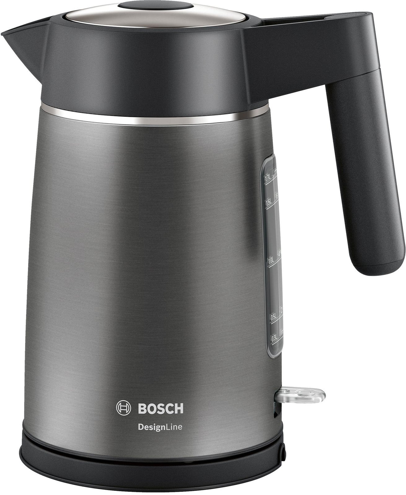 Bosch DesignLine TWK5P475 Waterkoker, grijs/zwart, 1,7 liter