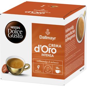 Nescafe Kaffeekapseln Dolce Gusto, Dallmayr Crema d'Oro Intensa, 16 Kapseln
