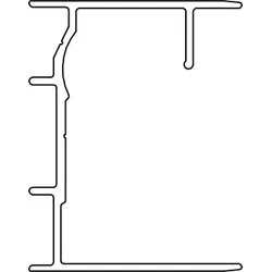 HSK Ersatzteile Wandanschlussprofil für Klapptür, Falttür, Schiebetür 3-teilig, Weiß, E30230-3-S-04 E30230-3-S-04
