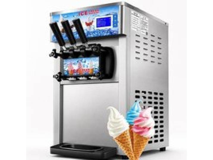 Machine à glace italienne professionnelle 3 saveurs – 18 L/h 1200 W 2 trémies 3 L écran LCD nettoyage 1 clic yaourt glacé