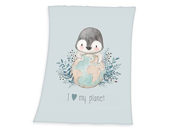 Herding Couverture Moelleuse Pingouin en Microfibre\, 75x100 cm\, 100% Polyester