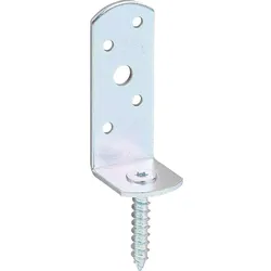 Flechtzaunhalter L-Form, 115x31,5mm, galvanisch verzinkt, dickschichtpassiviert