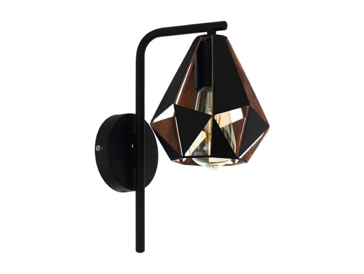 EGLO Wandlamp Carlton 4, 1-flammige Vintage Wandleuchte, Material: Stahl