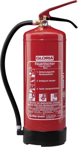 Gloria PD6GA Pulverfeuerlöscher 6 kg Brandklasse: A, B, C Inhalt 1 St.