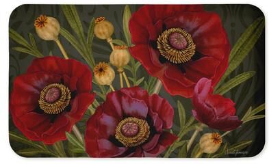 "Stupell Midnight Garden Bloom Printed Anti-Fatigue Floor Mat, 30""x18"""