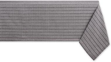 DII Black Farmhouse Gingham Tablecloth 60x120